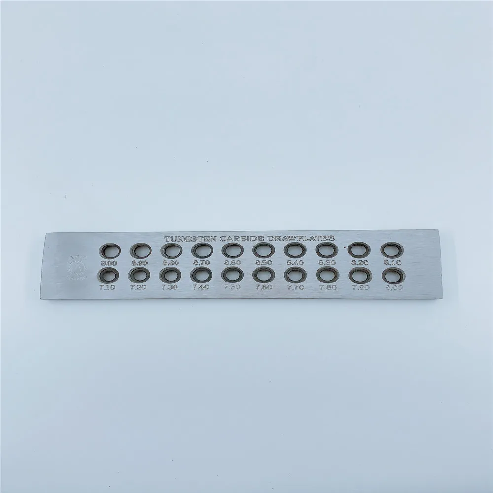 VISLONE 52 fori 0,26 4,10 mm piastra metallica in lega di acciaio al tungsteno per la creazione di gioielli rotonda 