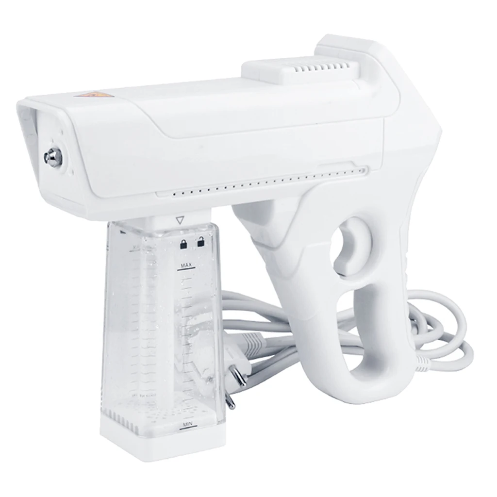 1300W Blue Light Nano Steam Atomizing Fogging Disinfection Sprayer Gun Rechargeable Nano Sprayer Gun Sanitizer Tools EU Plug
