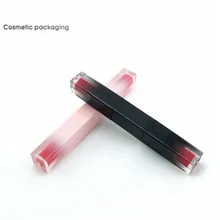 

1 pc 6ML Double side Square Lip gloss tube Empty lip glaze bottle Gradient color Eyeliner Lipstick Plastics cosmetic Container
