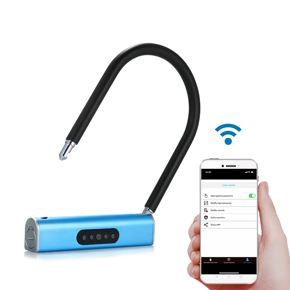

Hot New Bike U Lock Anti-theft Smart Keyless APP / Keyboard Password Unlock Padlock for Bicycles Motorcycle Lock Glass Door Lock
