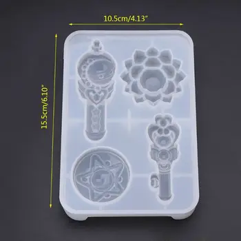 

Silicone Mold DIY Magic Stick Cartoon Flower Mirror Magical Molds Handmade Gifts Toys Girls Products Jewelry Making Epoxy Resin