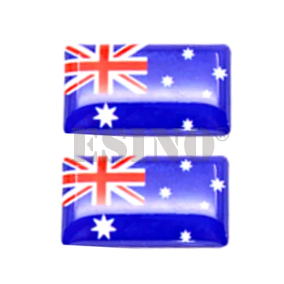 For Australia 2 x дизайн, 3D Декоративные наклейки для автомобиля, наклейки для автомобиля, наклейки для стайлинга автомобилей, эмблемы на заказ, наклейка на двигатель для национальных флагов - Название цвета: For Australia