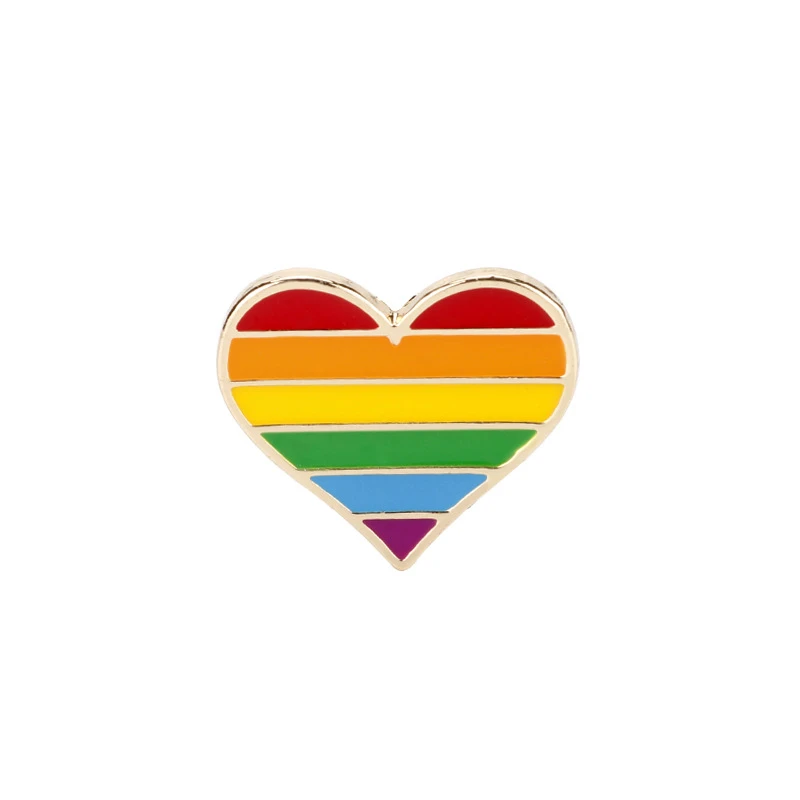 Крошечная булавка LGBTQ с изображением сердца эмалированная украшение для одежды и