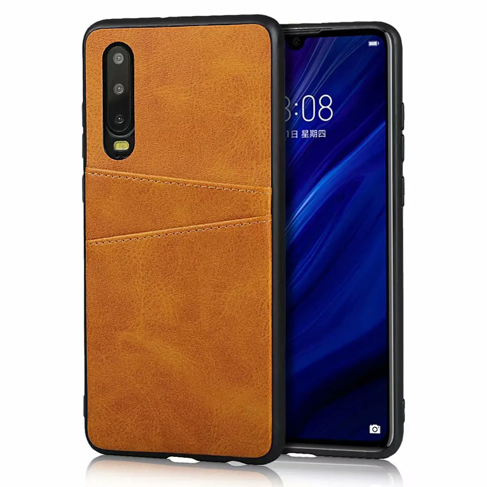 Тонкий чехол из искусственной кожи для huawei P30 Pro, роскошная задняя крышка, держатель для карт, кошелек для мобильного телефона, чехол для huawei P30+ 2 слота для карт