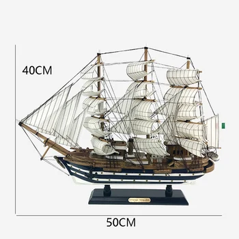 

2019 Creative Sailing Boat Solid Wood Sailing Boat Model Sailboat Accessories Graduation Gifts Smooth Sailing Murals Furnishing