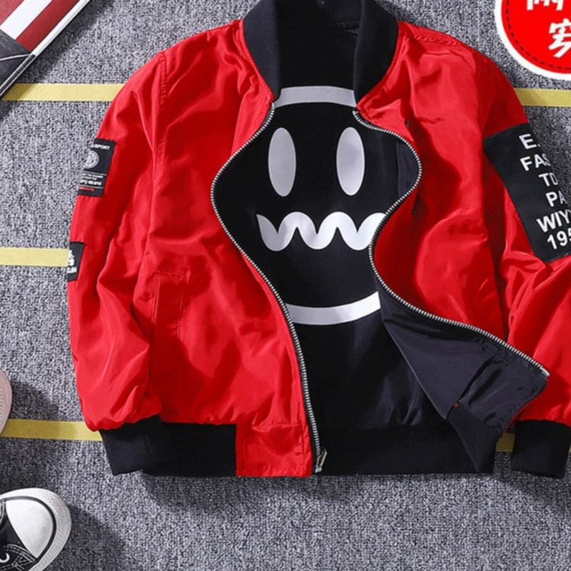 

Boy's Jacket 9 Spring 5 New Big Children 6 Two Sides Wear 7 Korean Version 8 Children's Jacket 10 12 Years Old Tide