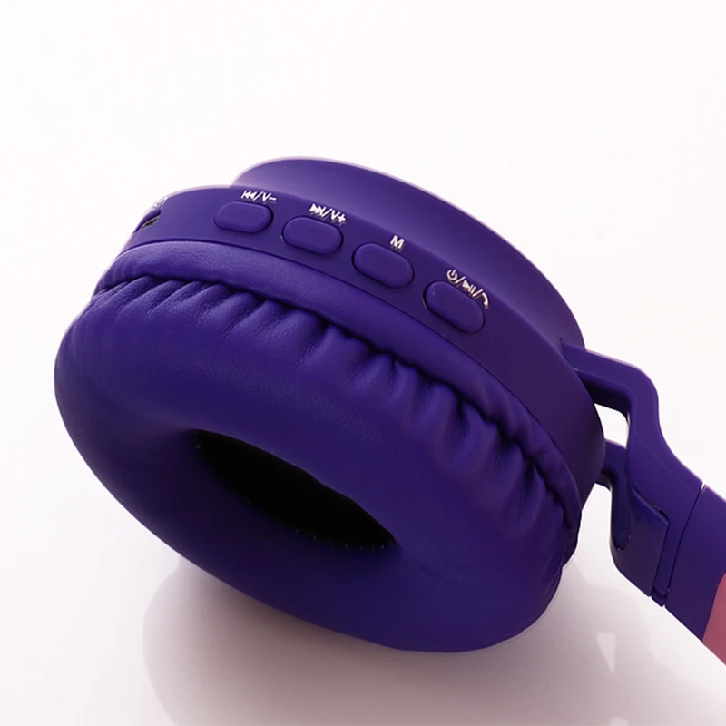 Cute Cat Ears Wired Headphone With Microphone Girls Music Stereo Headphones Computer Mobile Phone Gamer Headset Kids Gift