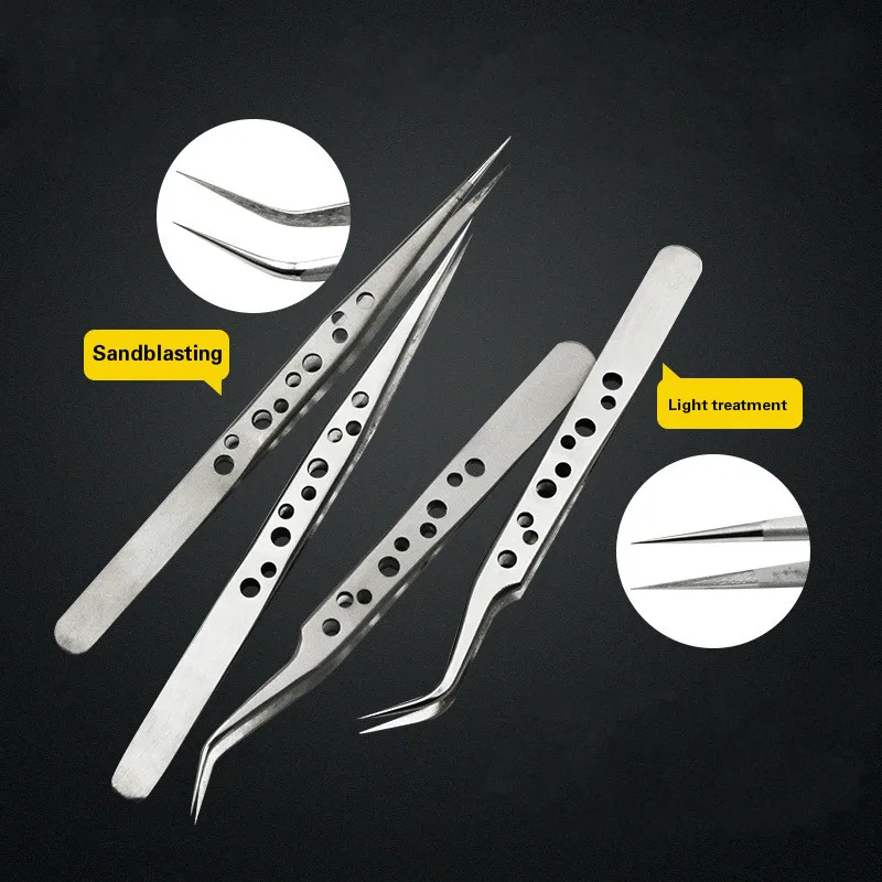 

Электронный промышленный пинцет антистатический изогнутый прямой наконечник точные щипцы из нержавеющей стали наборы ручных инструментов для ремонта телефонов