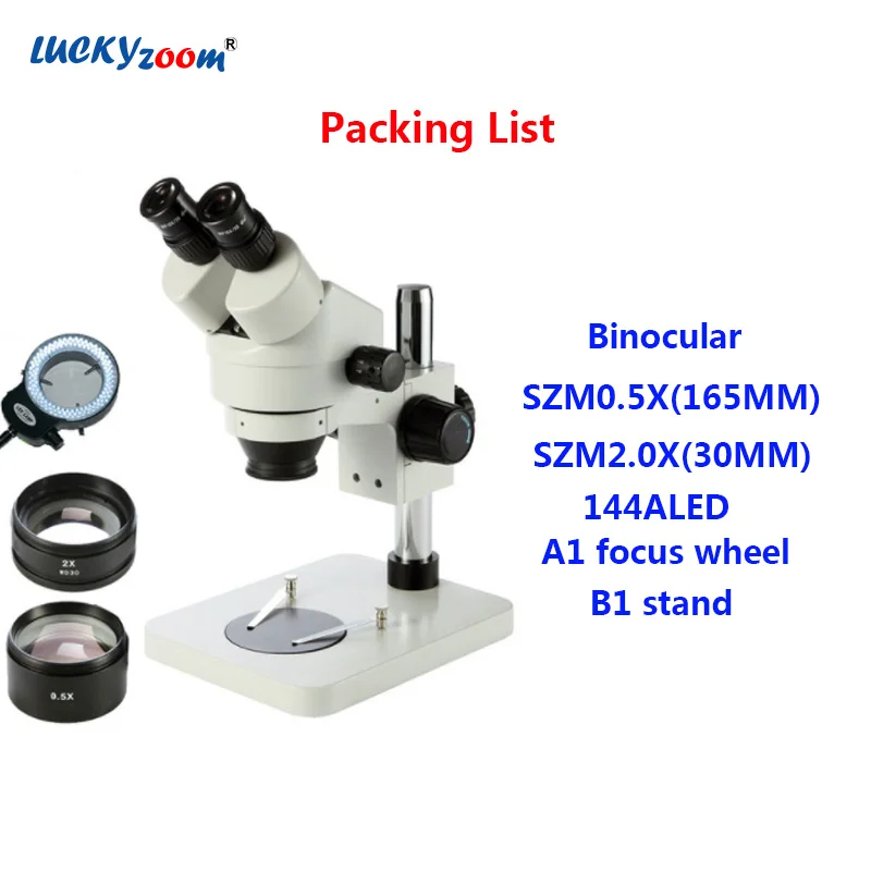 Professional 3.5X-90X Table Pillar Stand Zoom Binocular Stereo Microscope Inspection PCB Repair Mic