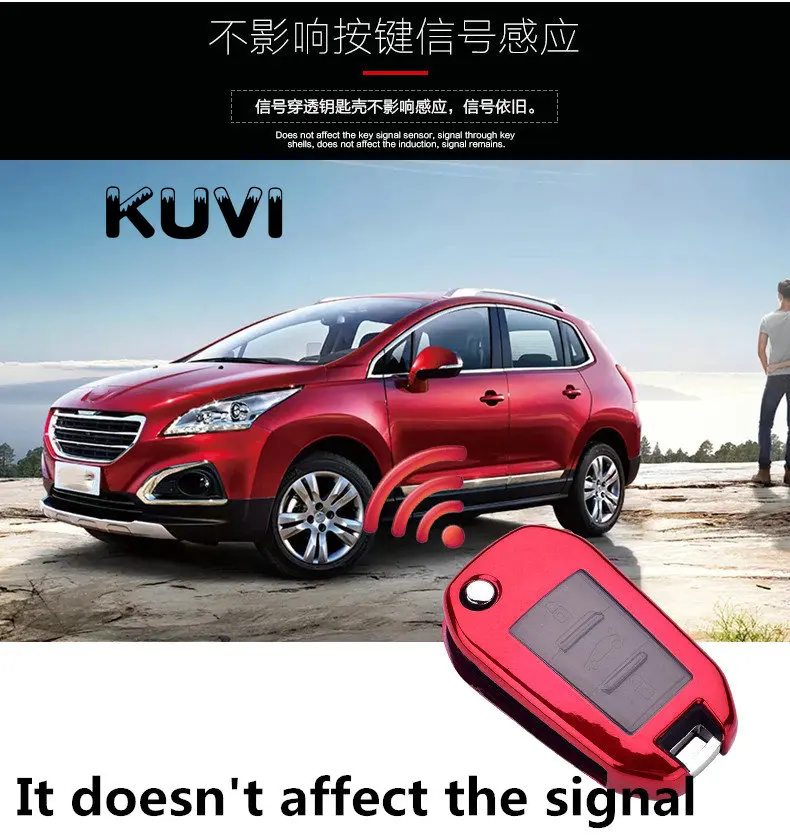 Tpu Car Key Case for Peugeot 3008 208 308 508 408 2008 Protector Cover Holder Skin Car Accessories