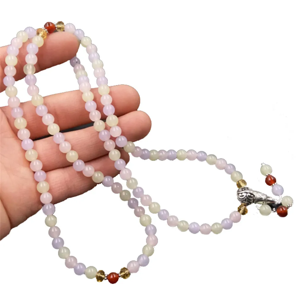 

New 6mm Natural Morganite Stone Bracelet 108 Beads Yoga Healing Mala Bracelet Fashion Women Meditation Jewelry Gift Dropship