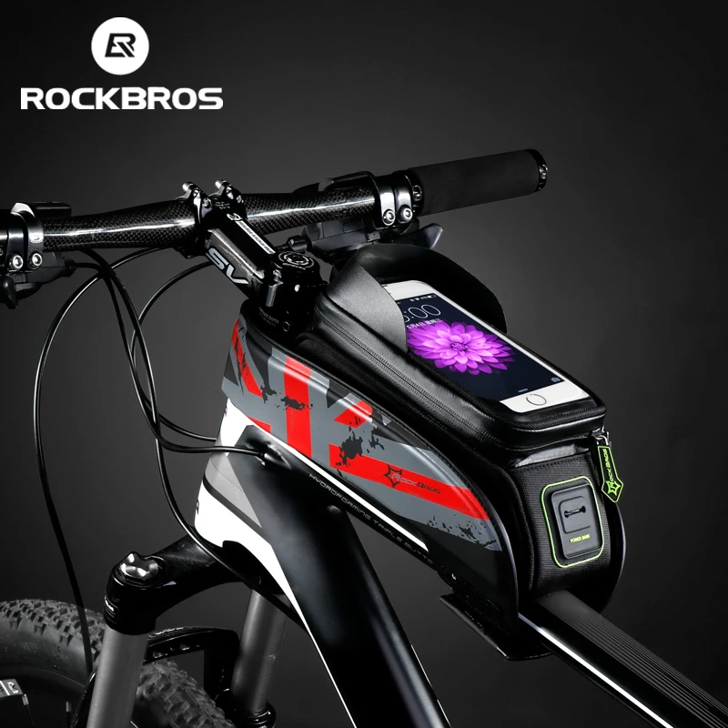 Rockbros-自転車フレーム用防水フロントチューブ,自転車サドルバッグ,5.8 /6インチ携帯電話および自転車用アクセサリー  AliExpress Mobile