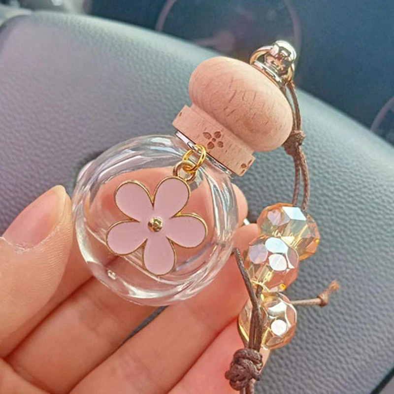 

Подвесные автомобильные стеклянные флаконы для парфюма объемом 6 мл для автомобильного освежителя воздуха, подвесные контейнеры, косметическая упаковка