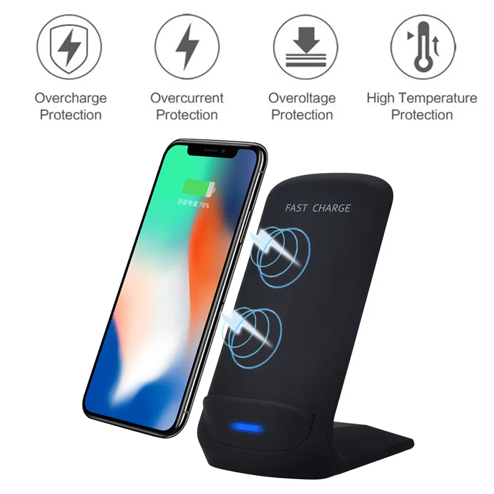 Ouhaobin Зарядное устройство для iPhone X/8/8 Plus Qi быстро Беспроводной Зарядное устройство быстрой зарядки стенд держатель для samsung Мобильные аксессуары