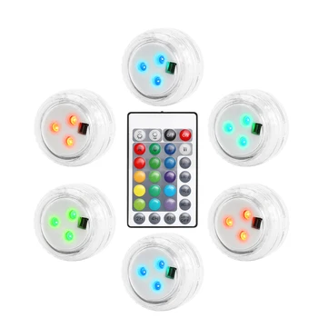 

6PCS Colorful Aquarium LED Diving Lights Submersible Fish Tank Light Waterproof Underwater Electronic Candle Lamp