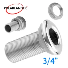 Соединитель для слива воды, аксессуары, сливная труба 3/" через корпусный фитинг, шланг для морской лодки 316, оборудование из нержавеющей стали