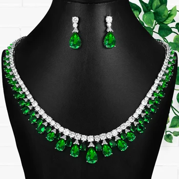 

GODKI Luxury UAE High End Jewelry Sets For Women Wedding Necklace Earring Set Cubic Zircon Dubai Bridal jewelry Set 2020