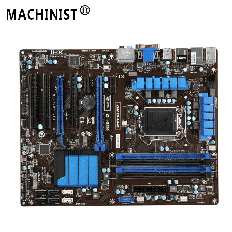 

For MSI ZH77A-G43 Desktop motherboard Intel H77 LGA 1155 ATX DDR3 32GB SATA3.0 USB3.0 100% fully Tested Free shipping
