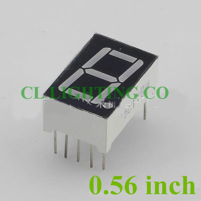 7 Segment Pure green LED Display 0.56 inch 1 Bit Digital Tube Plastic Metal Common ANODE(Nixie tube)