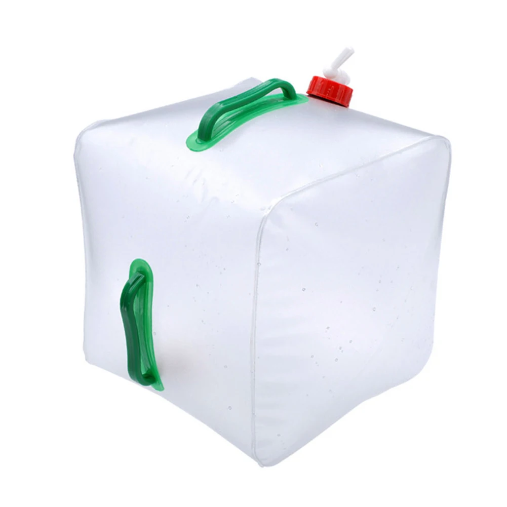 20L складной стакан для воды Спорт на открытом воздухе Кемпинг Туризм Storge ведро воды для пикника контейнер для воды подъемная сумка для душа - Цвет: White