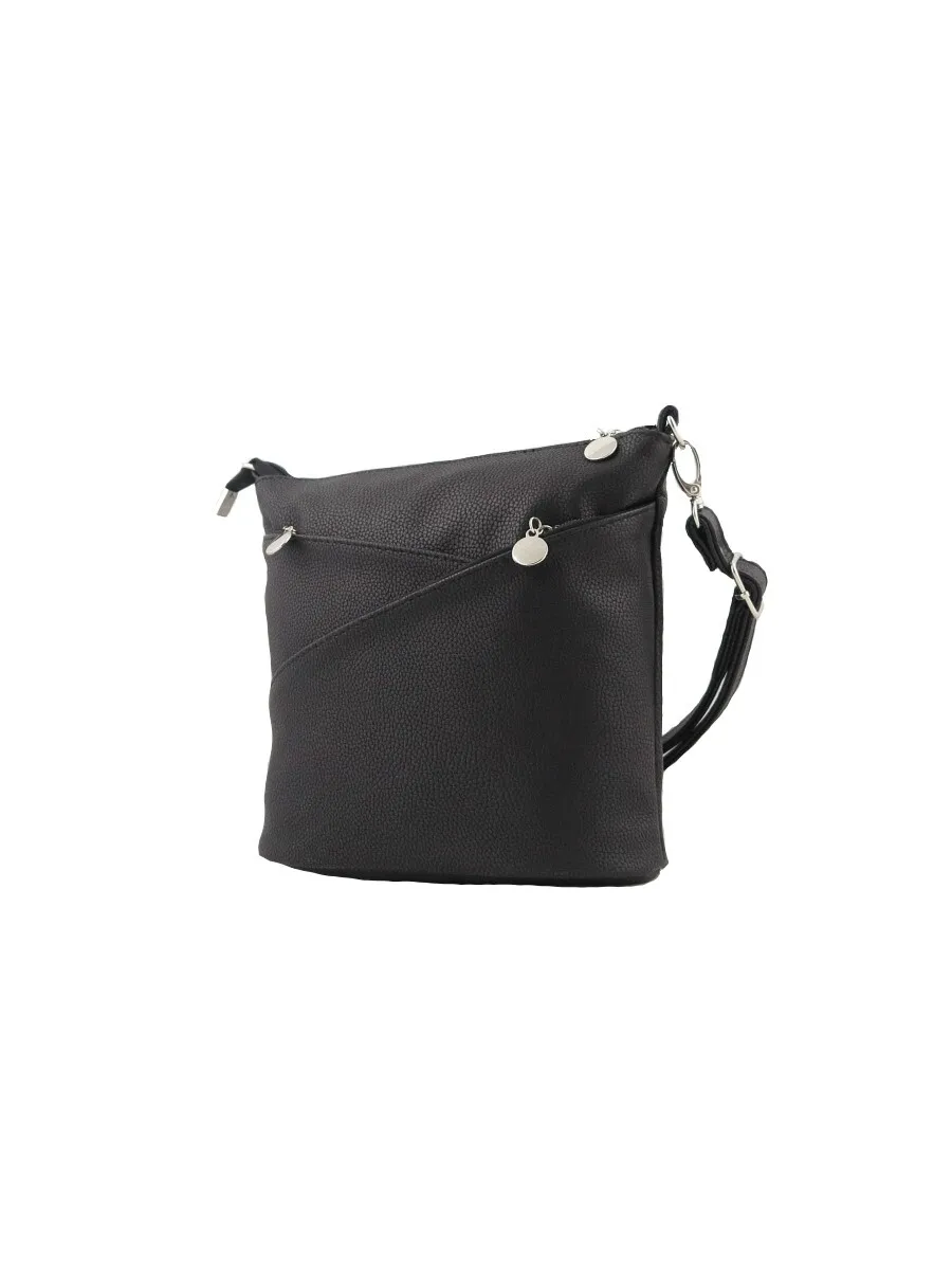 Women's Black Leather Messenger Shoulder Bag Big Sling Handbag Crossbody Tote 