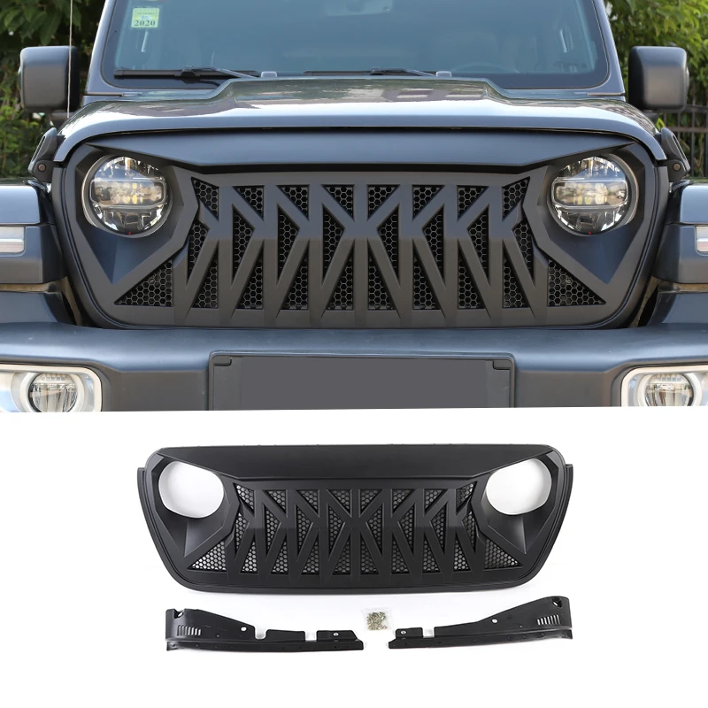 SHINEKA гоночная решетка для Jeep Wrangler JL+ Автомобильная Передняя гоночная решетка декоративная крышка для Jeep Wrangler JL модифицированные аксессуары - Цвет: A