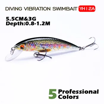 

Agoie 55mm/2.5g Fishing Lure Quality Mini Minnow Lure Plastic Hard Bait Pesca Artificial Jig Wobblers Crankbait Fishing Baait