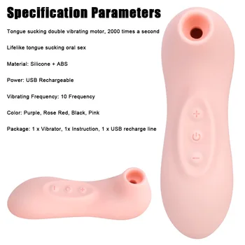 OLO Powerful Clit Sucker Vibrator 10 Modes Vacuum Clit Nipple Sucking Tongue Vibrating Oral Licking Sex Toys for Women 6