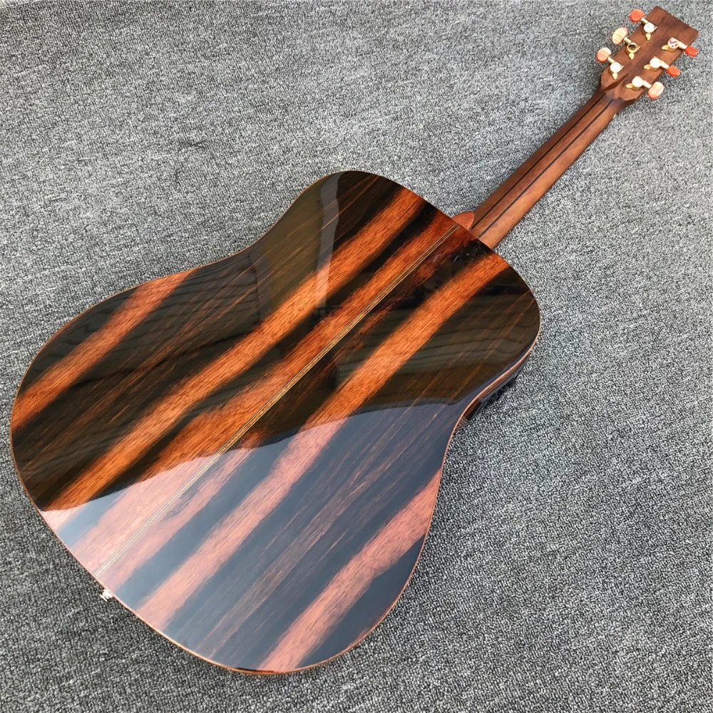 ZORE solid cedar top D style Акустическая гитара, Cocobolo сзади и по бокам, 41 дюймов кленовые вставки электроакустическая гитара ra