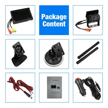 

Wireless 5" Monitor Reversing Camera Rear View Kit 12V 24V Truck,Caravan Boat Car Reversing Clear Camera Universal Car Camera