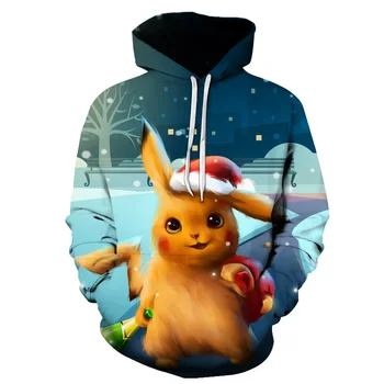 

Autumn Pokemon Detective Pikachu 3D Hoodies Men Streetwear children's Sweatshirt 3D Hoodies boy's/girl's Long Sleeve Kids Hoodie