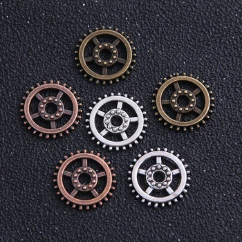 

12pcs 18mm Three Colors Charm Antique Alloy Thick Gear Charm Gear Trendy Pendant Fit DIY Jewelry Making