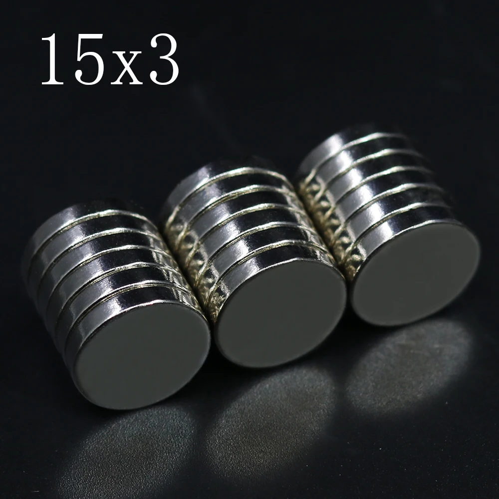 

5/10/20/50/100 Pcs 15x3 Neodymium Magnet 15mm x 3mm N35 NdFeB Round Super Powerful Strong Permanent Magnetic imanes Disc 15*3