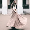 French Chic Vintage High Waisted Button Design Back Lace-Up Corset Skirt Women Autumn Winter Thick A-Line Long Maxi Wool Skirts 3