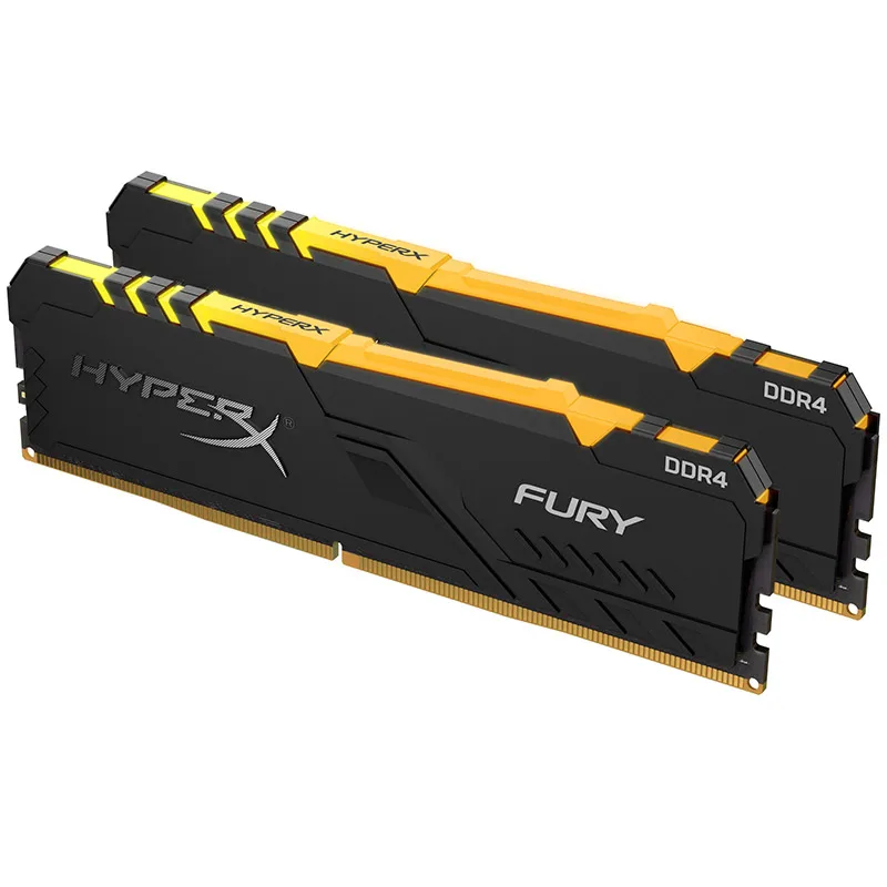 Kingston-hyperx Fury Rgb Memory Rams For Desktop Ddr4 2666mhz 3200mhz 3600mhz Ddr4 Dimm Xmp 8gb 16gb - Imagem 6