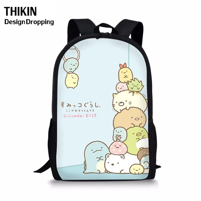 THIKIN, школьные сумки для девочек, милый розовый Sumikko Gurashi, детский рюкзак, японский угловой рюкзак для детей дошкольного возраста, сумка для книг