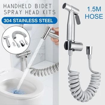 

Plastic Handheld Portable Diaper Bidet Set Shattaf Sprayer Toilet Shower Head Nozzle with Hose Home Bathroom Accessories