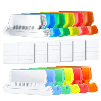 

120 Sets 2 Inch Hanging Folder Tabs and Inserts for Quick Identification of Hanging Files Hanging File Inserts