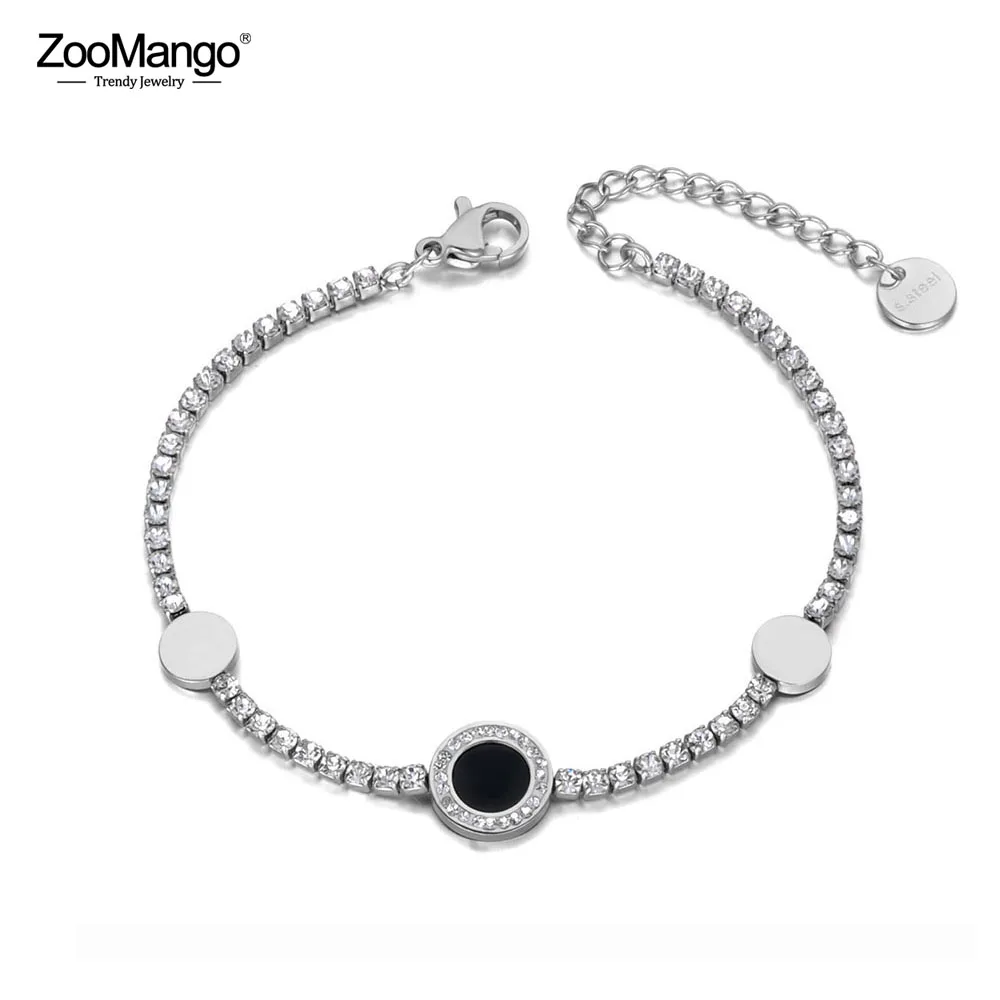 ZooMango старинные глиняные стразы диск очаровательные браслеты для женщин