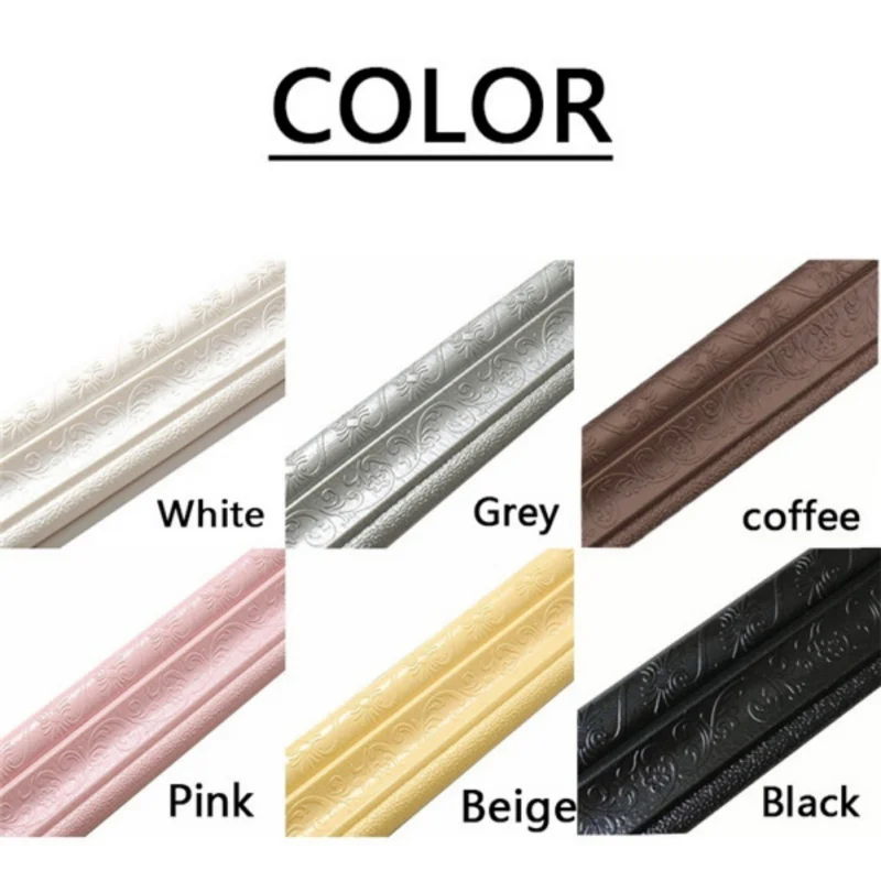 

Foam Wall Stickers Waterproof Self-Adhesive Wallpaper Border Wall Decor Removable Sticker for Living Room Bedroom