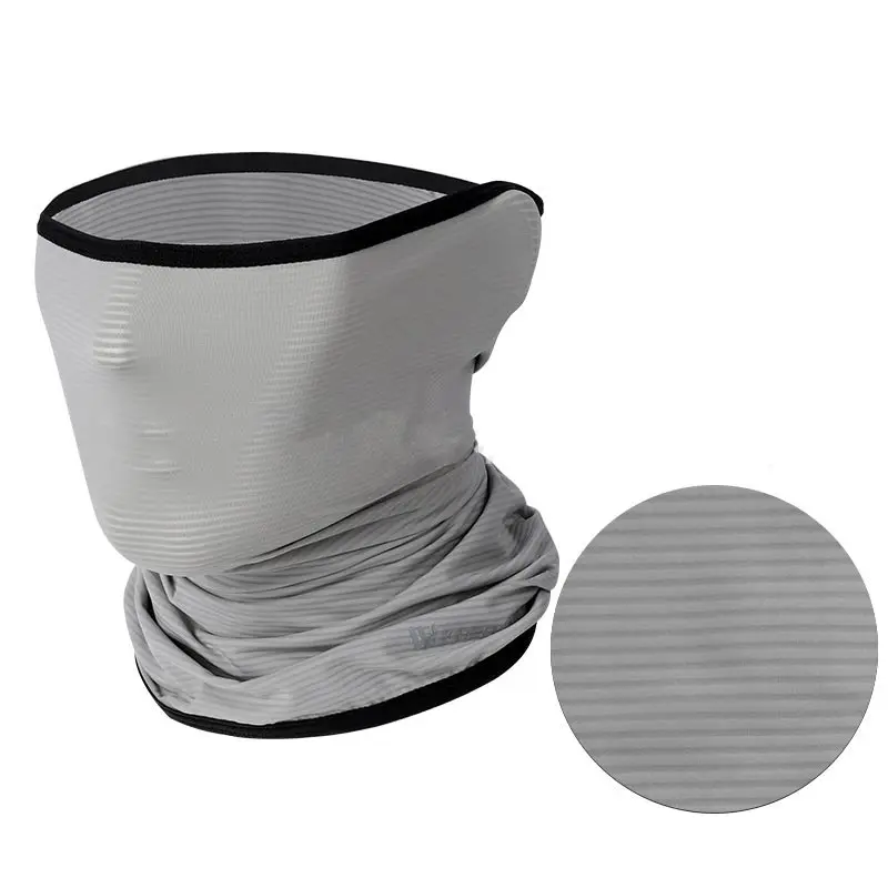 Striped gray Популярная маска, чехол, спортивный шарф, ледяной шелк, анти-УФ, для велоспорта, бега, головной убор, бандана, волшебный шарф, многофункциональная маска для лица, 1 шт - Цвет: Striped gray