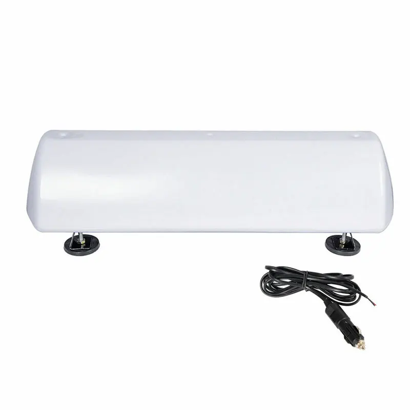 

70cm DIY Headlight Home Bright Lighting Taxi Cab Sign LED Lamp Strong Magnets Blank Roof Top Advertising White Driver Car Lights
