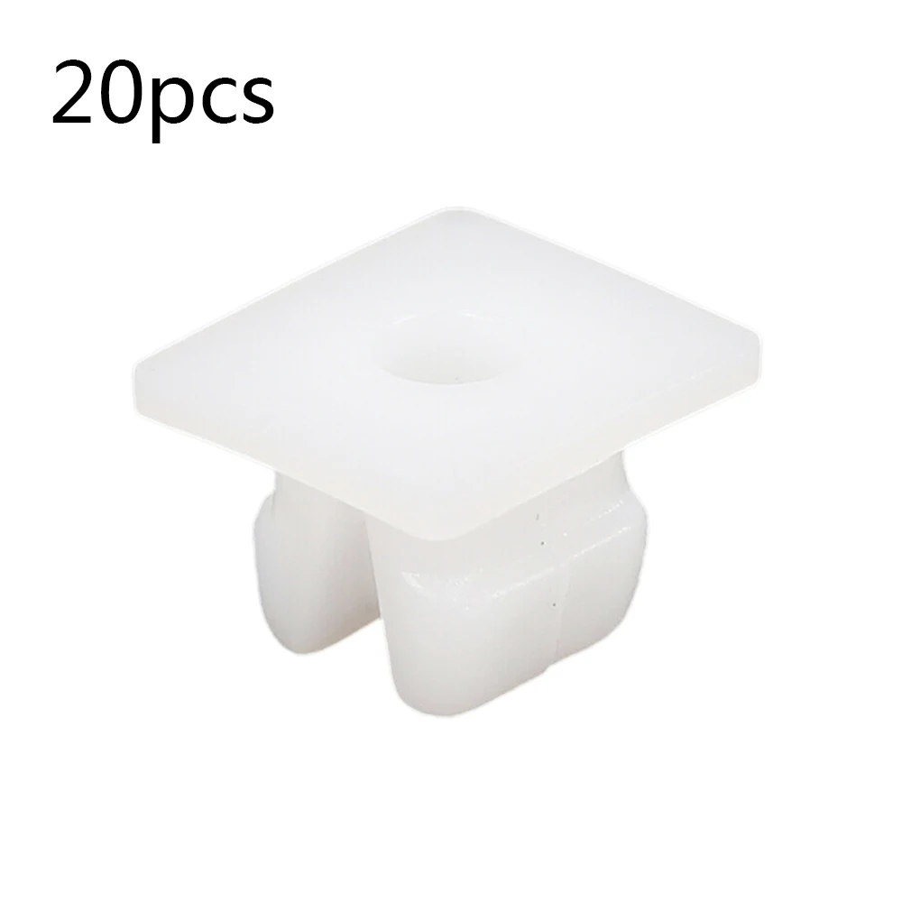 

20pcs Plastic Rivet White Bumper Fender Fastener Clips for Toyota OEM 90189-06193 Standard Size