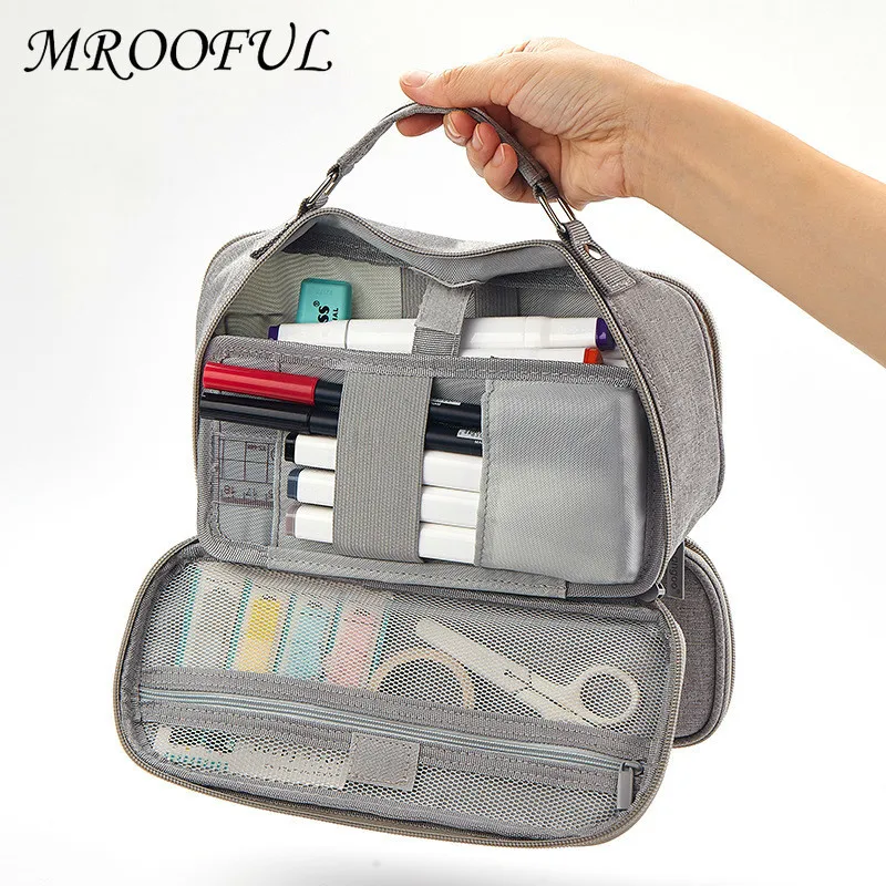 

4 Colors Large Capacity Pencil Case Kawaii Pencilcase School Pen Case Supplies Pencil Bag School Box Pencils Pouch Stationery