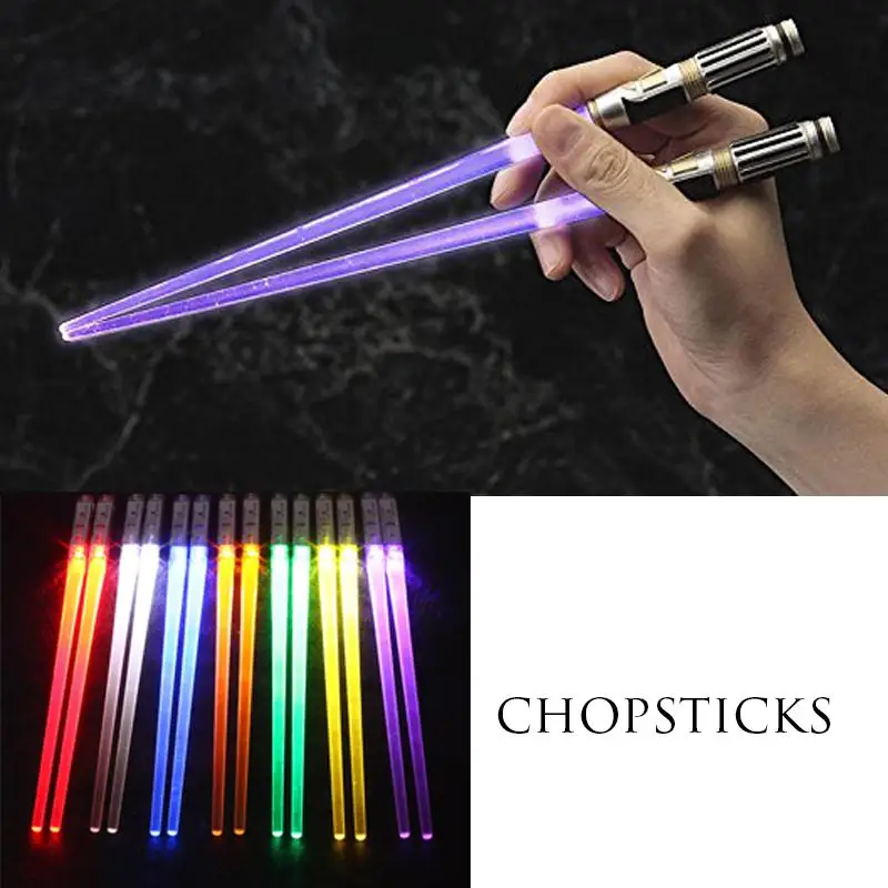 2Pcs LED Light Chopsticks Non-Slip Chinese Palillos Chinos Kitchen Supplies Home Decoration | Дом и сад