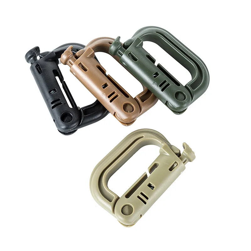 

5 Pcs Fast Buckle New Outdoor Climbing Tools D Locking Ring Plastic Clip Snap Type Ring Buckle Package Quick
