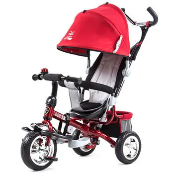 

Four-in-One Children's Trolley Tricycle Bicycle 12 Months-6 Years Old Children in Multiple Colors Having Storage Baskets