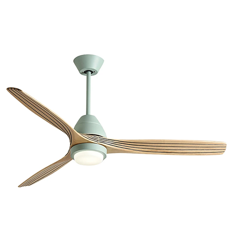 Nordic ceiling fan light modern minimalist fan light American style living room dining room solid wood ceiling fan 220V