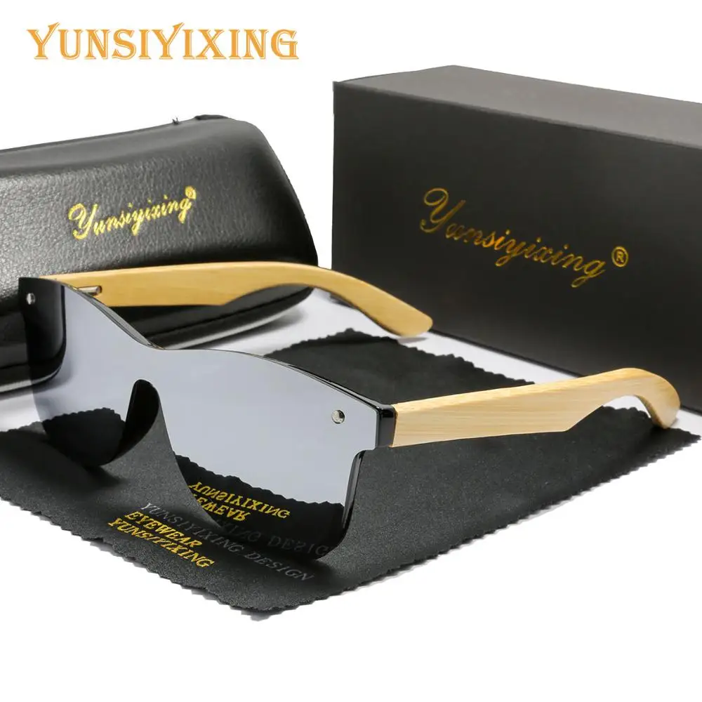 Мужские поляризованные солнцезащитные очки YUNSIYIXING винтажные деревянные UV400 для