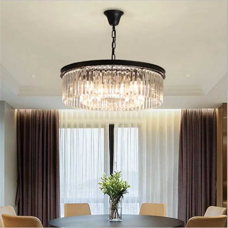 Modern minimalist suction dual-use lamp restaurant crystal bedroom round ceiling atmospheric household American light | Лампы и